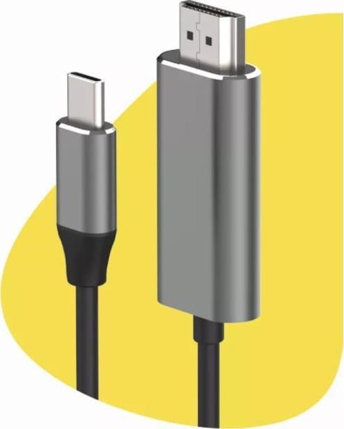 Kabllo Zenwire USB C në HDMI, 2 m, 4K 60 Hz, gri
