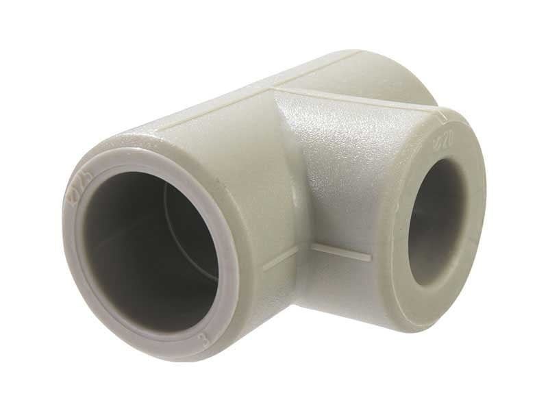 Lidhës tee KAN‑therm PP 25x16x25, për ujë të ngrohtë dhe të ftohtë, gri