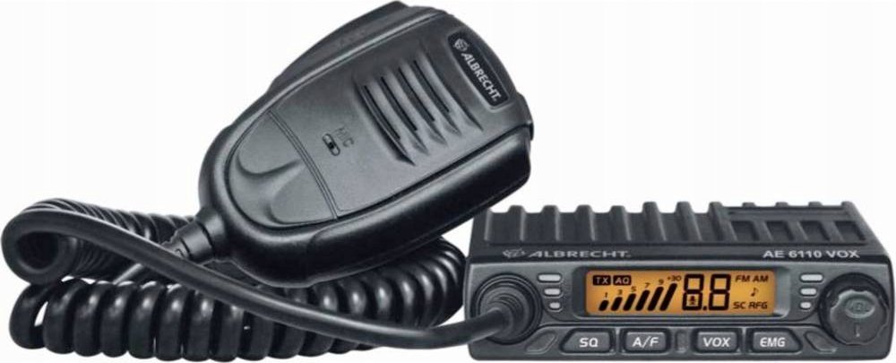 CB радио за автомобил Albrecht AE 6110 VOX, 400 канали, 8W, црна
