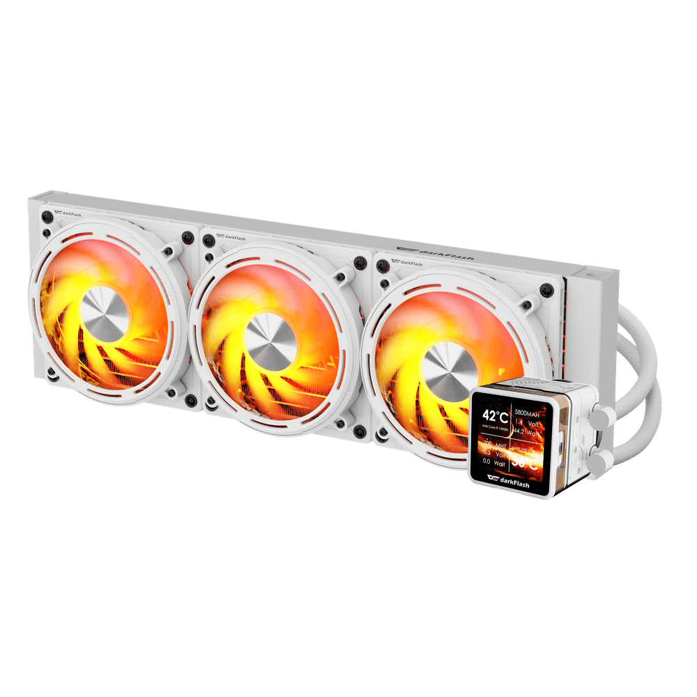 Ftohës Darkflash DE360 AIO Liquid Cooler, 360mm, i bardhë