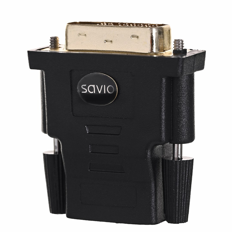 Adaptor HDMI në DVI Savio CL-21, konektor femër femër, i zi