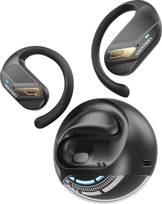 Kufje sportive wireless Vention OpenBeat O12 TWS, Bluetooth 5.4, IPX4, të zeza, set 2 copë