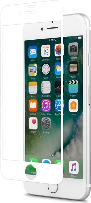 Xham mbrojtës Moshi Moshi IonGlass për iPhone 8 7 6s 6, i bardhë