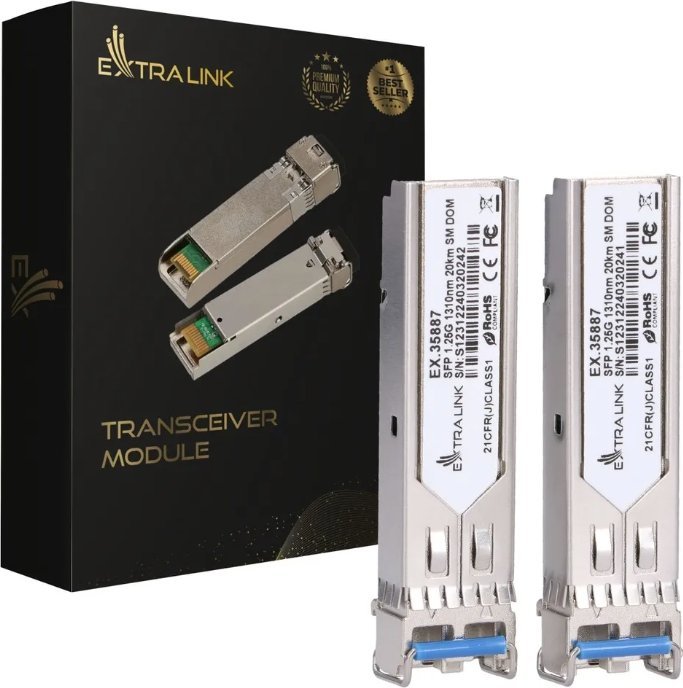 Modul SFP Extralink EX-35887, 1.25 Gbps, 1310 nm 20 km, singlemode
