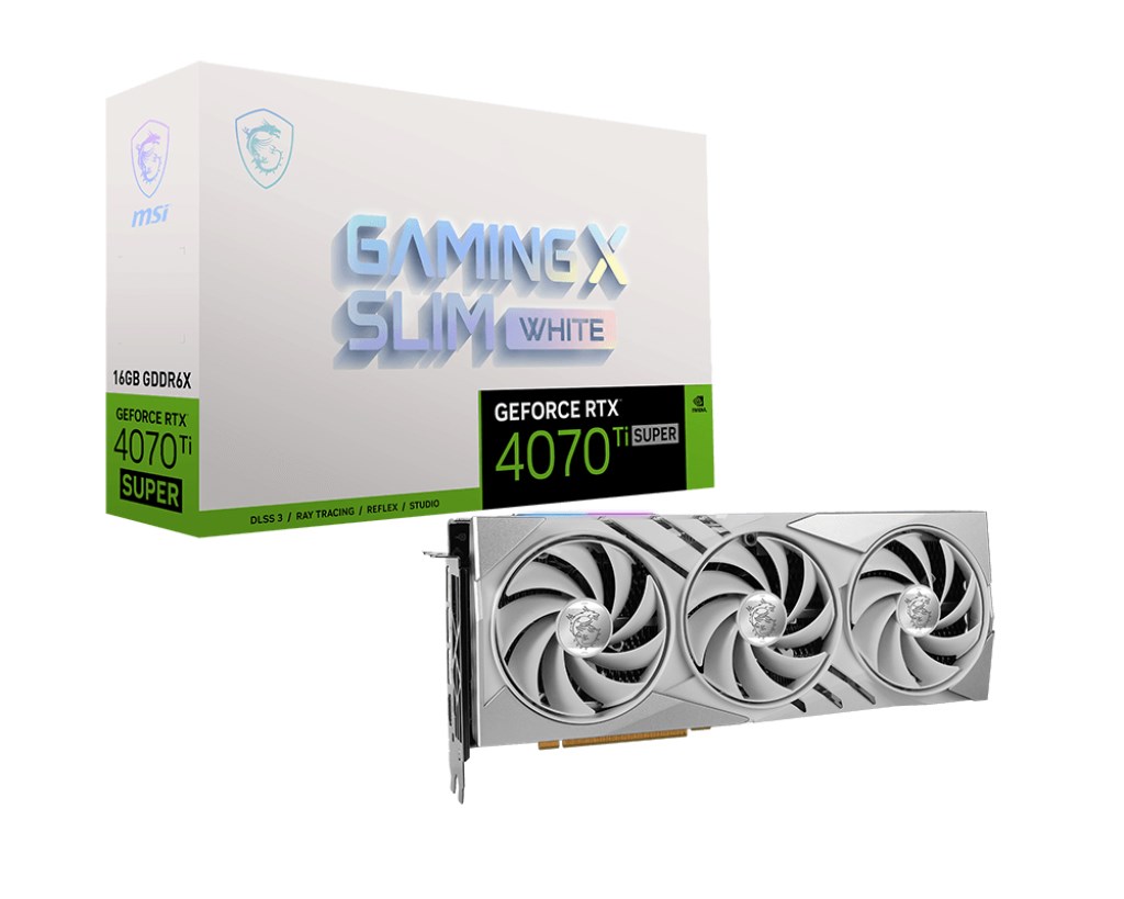 Kartelë grafike MSI GeForce RTX 4070 Ti SUPER Gaming X Slim White 16GB GDDR6X