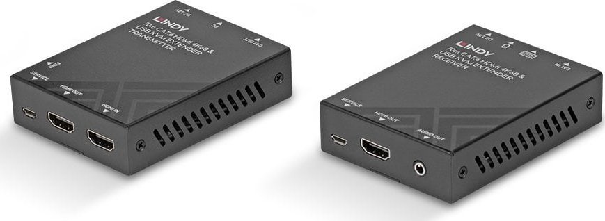 KVM extender Lindy 70m Cat.6, HDMI 4K60, USB dhe audio