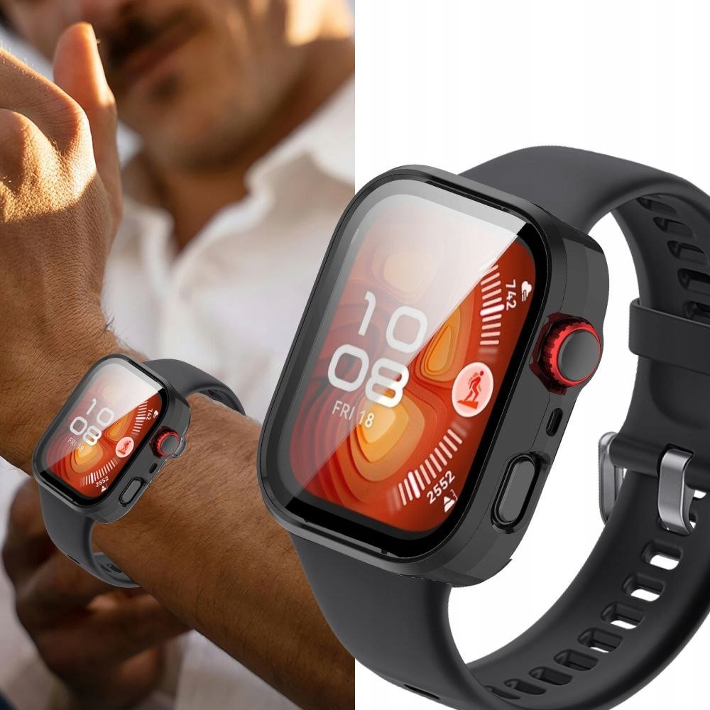 Mbulesë mbrojtëse Tech-Protect Defense për Huawei Watch Fit 4, xham i integruar, transparente