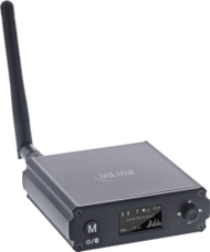 Receiver Bluetooth InLine HiFi 5.1 dhe USB DAC, RCA dhe Toslink, me ekran, i zi