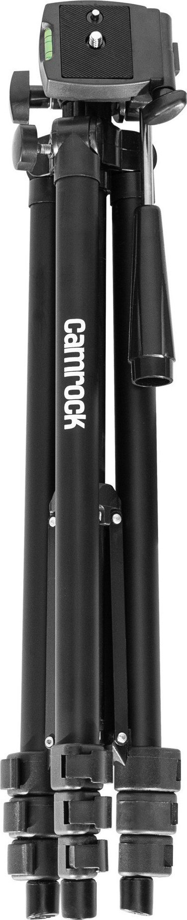 Tripod për kamera Camrock TA30, lartësia 125 cm, kapacitet 1 kg, i zi