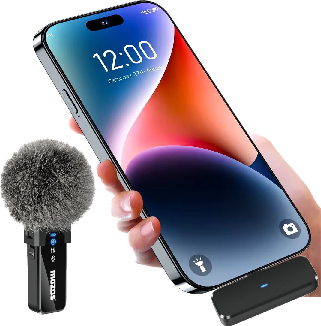 Mikrofon lavalier Mozos MX2-SINGLE, wireless 2.4 GHz, USB-C, i zi