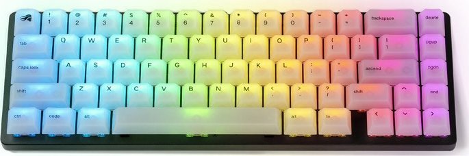 Set keycaps Glorious Polychroma Universal RGB, për tastiera mekanike 100% 80% 75% 60% TKL, polikarbonat i tejdukshëm