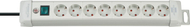 Brennenstuhl Premium-Line 8-Way Power Strip, Light Grey