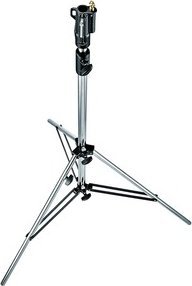 Stativ ndriçimi Manfrotto 008CSU, lartësi 132-216cm, kapacitet 30kg, argjendtë
