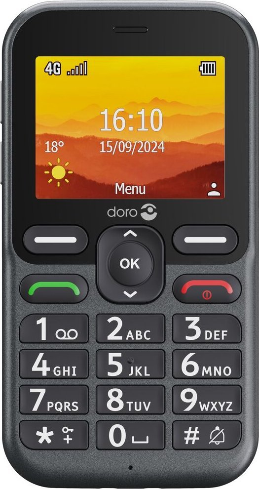 Telefoni Doro Handy Leva L10, me butona fizikë, i zi