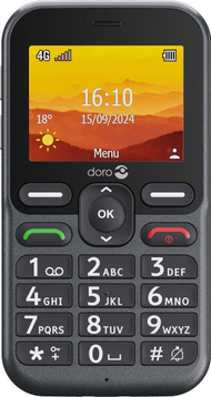 Telefoni Doro Handy Leva L10, me butona fizikë, i zi
