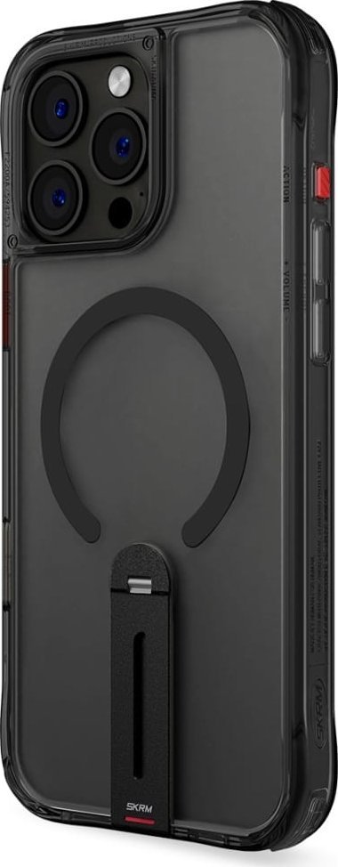 Kuti mbrojtëse Skinarma Helix për iPhone 16 Pro Max, MagSafe, stendë 360°, e zezë
