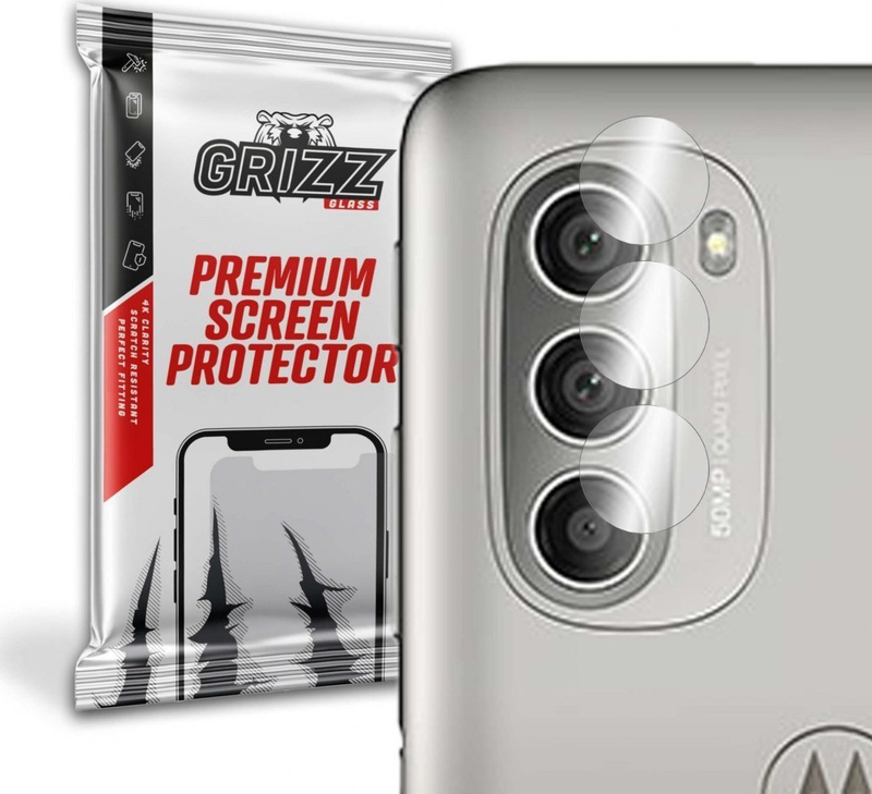 Mbrojtës kamere GrizzGlass Motorola Moto G51 5G, xham hibrid, transparent