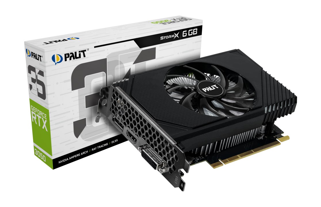 Kartelë grafike Palit GeForce RTX 3050 StormX, 6 GB, e zezë