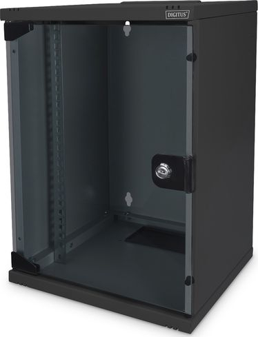 Kabinet muri Digitus Wall Cabinet DN-10-09U-B, 10", 9U, gri