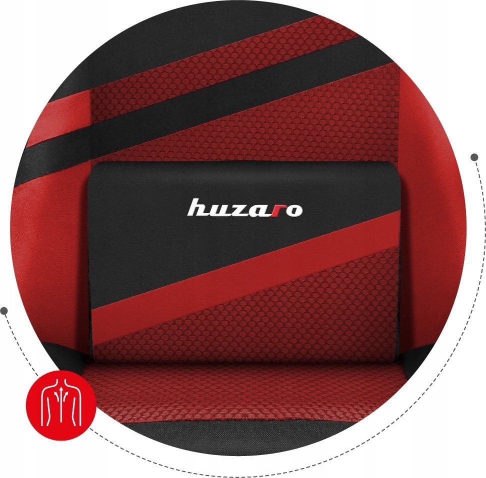 Karrige gaming Huzaro Force 4.4, rrjetë mesh, mekanizëm Tilt, e zezë me të kuqe