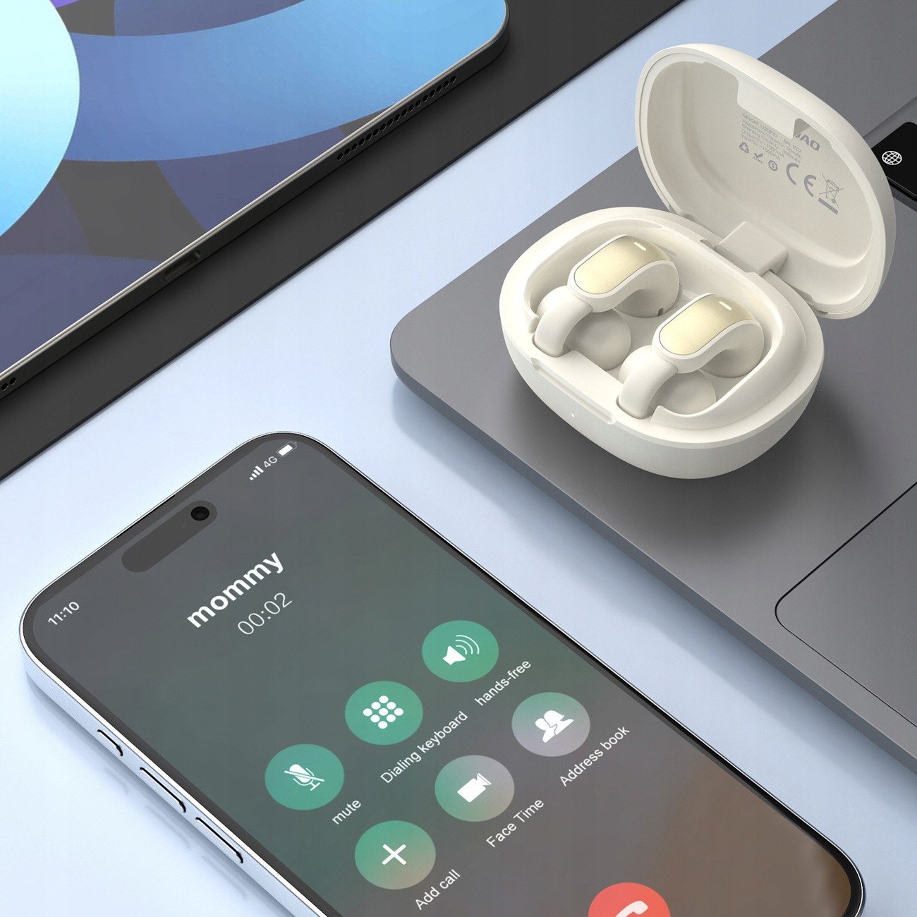 Безжични слушалки Dudao U20 Pro TWS, Bluetooth, 50 часа батерија, бели