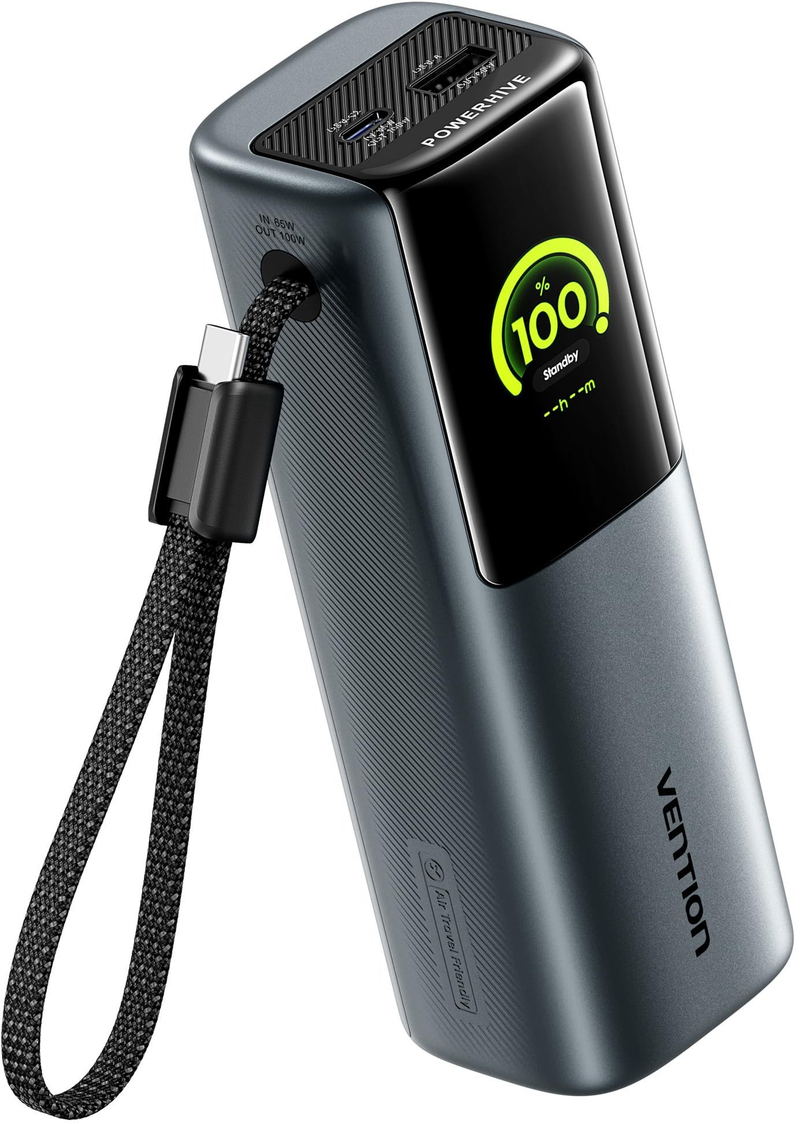 Power Bank Vention, 20000mAh, 100W, i zi