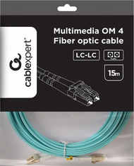 Оптички кабел мултимод OM4 дуплекс LC LC, 50/125, 15m, тиркизен