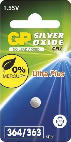 Bateri buton GP Batteries Silver Oxide Cell 364 SR60, 1.55V, argjendtë