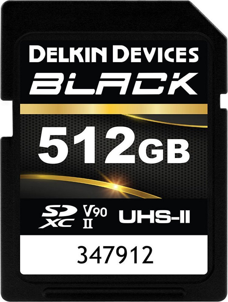 Kartë memorie Delkin BLACK 512GB, SDXC UHS-II V90, 300MB/s