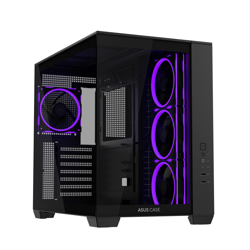 Kasa PC ASUS A32 Plus, ATX, xham i temperuar, e zezë