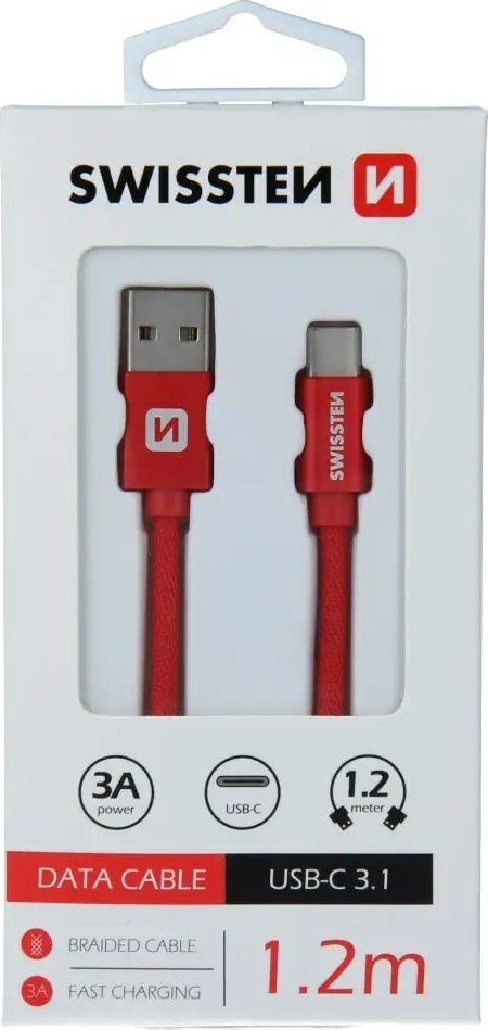 Kabllo USB në USB C Swissten, 1.2m, e artë