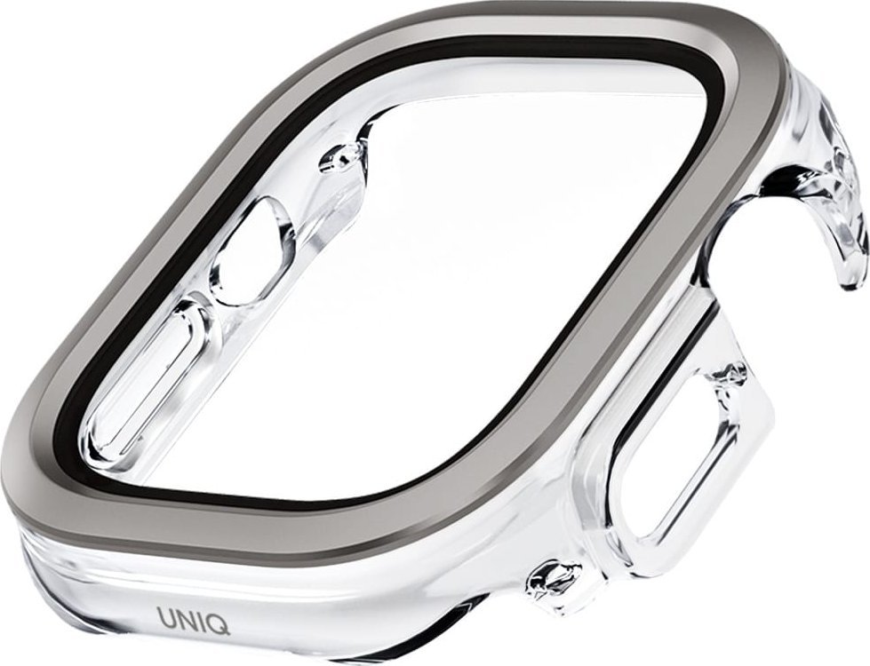 Mbështjellës për orë UNIQ Voute për Apple Watch Ultra 49mm, xham i temperuar, argjendtë