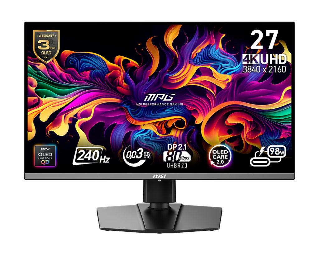 Monitor MSI MPG 272URX QD-OLED, 26.5", 4K Ultra HD, i zi