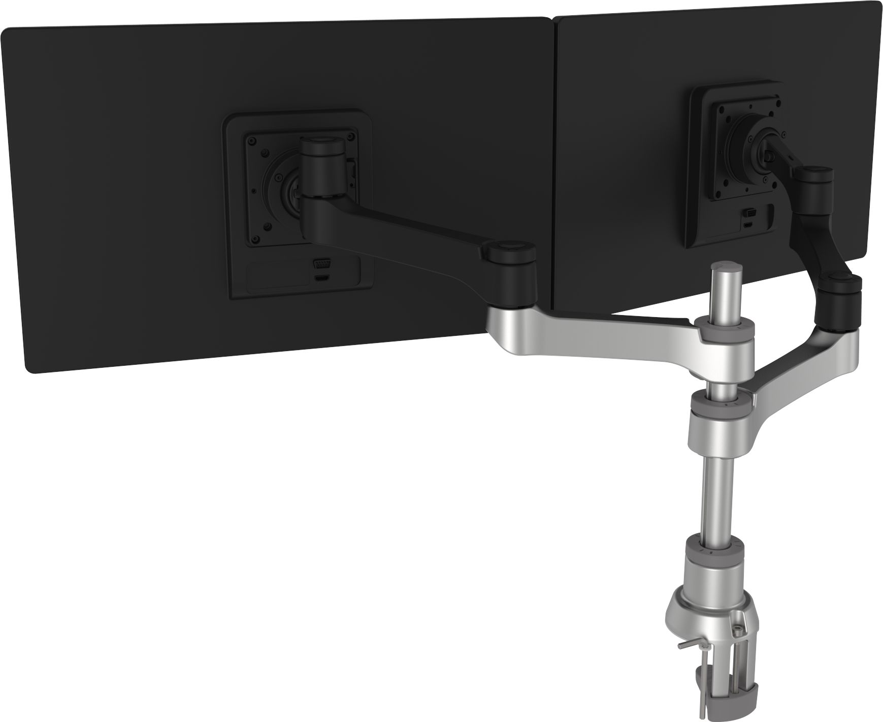 Krah tavoline për monitorë R-GO Tools Zepher 4 C2, për 2 monitorë deri 26", argjendtë