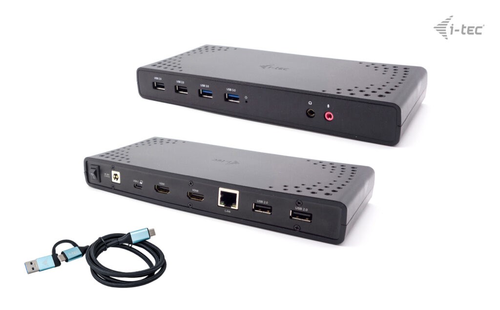 Stacion dokimi i-tec USB 3.0/USB-C/Thunderbolt, 100W Power Delivery, i zi