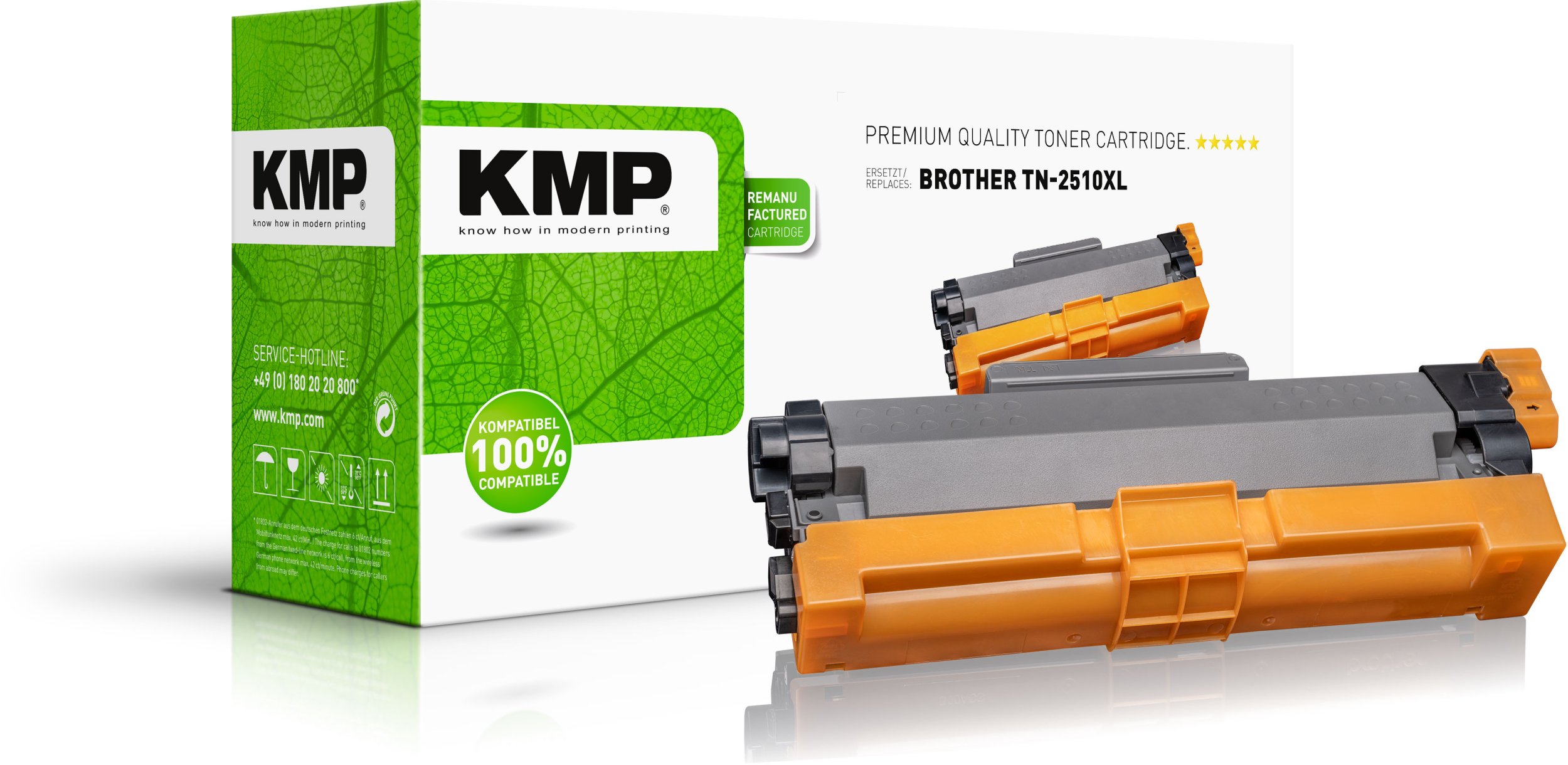 Toner KMP Brother TN2510XL, 3000 страници, црн, репродуциран