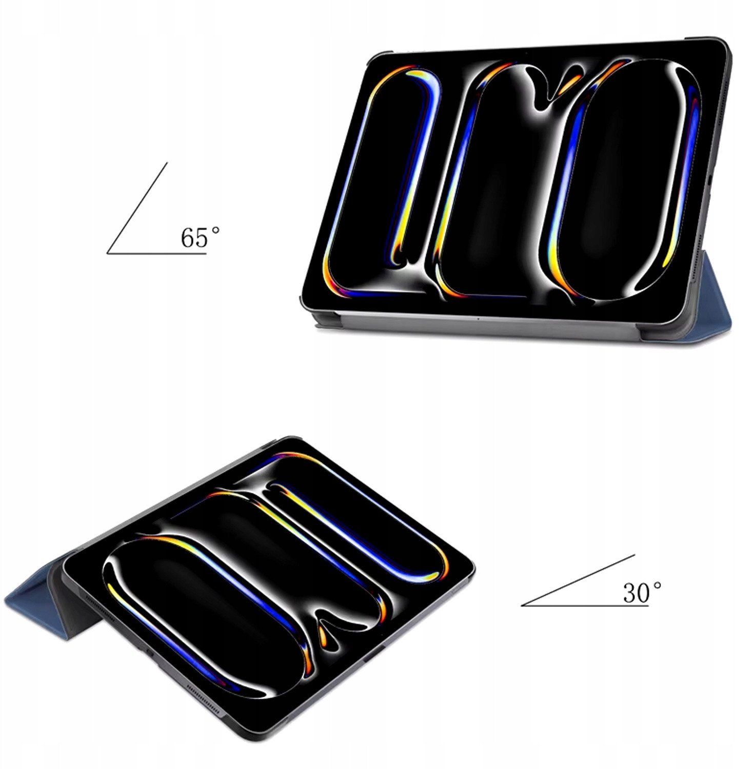 Kopertinë Smart për tablet Apple iPad Pro 11 Gen 5 2024, funksion stand, blu e errët