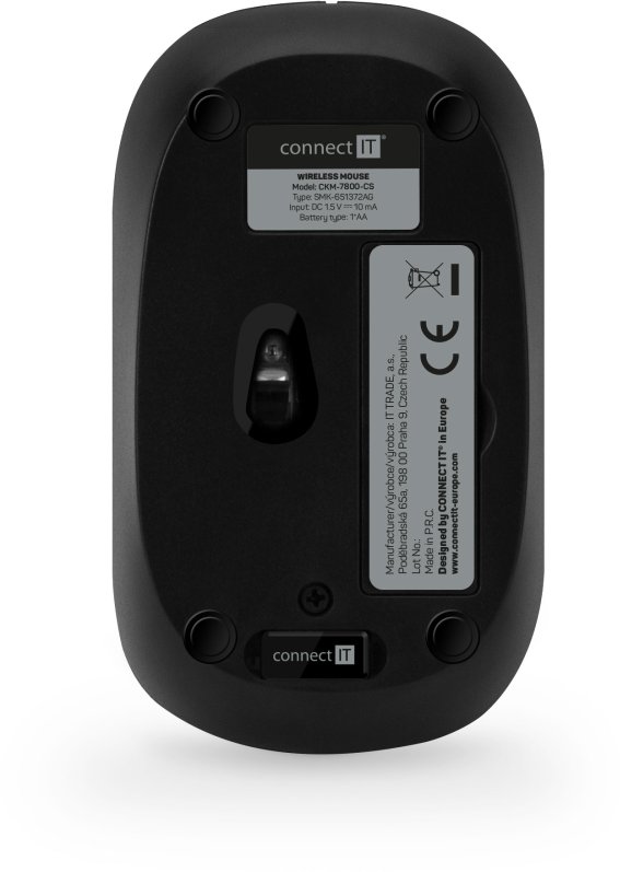 Set tastierë dhe maus CONNECT IT CKM-7800-CS, pa tela, 1200 DPI, i zi