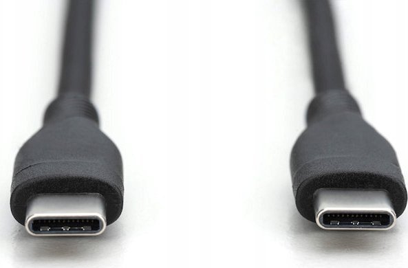 Kabllo Digitus USB C, silikon, 1m, e zezë