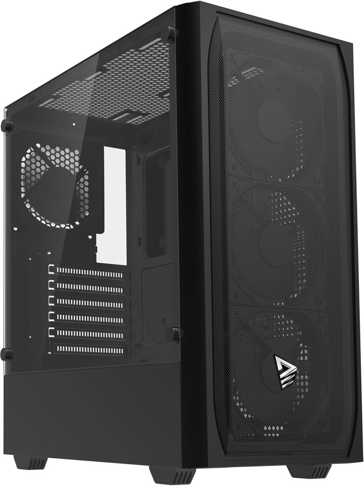 Kasa kompjuteri Savio Noctis Flow X1, mid tower, 4x 120mm PWM, e zezë