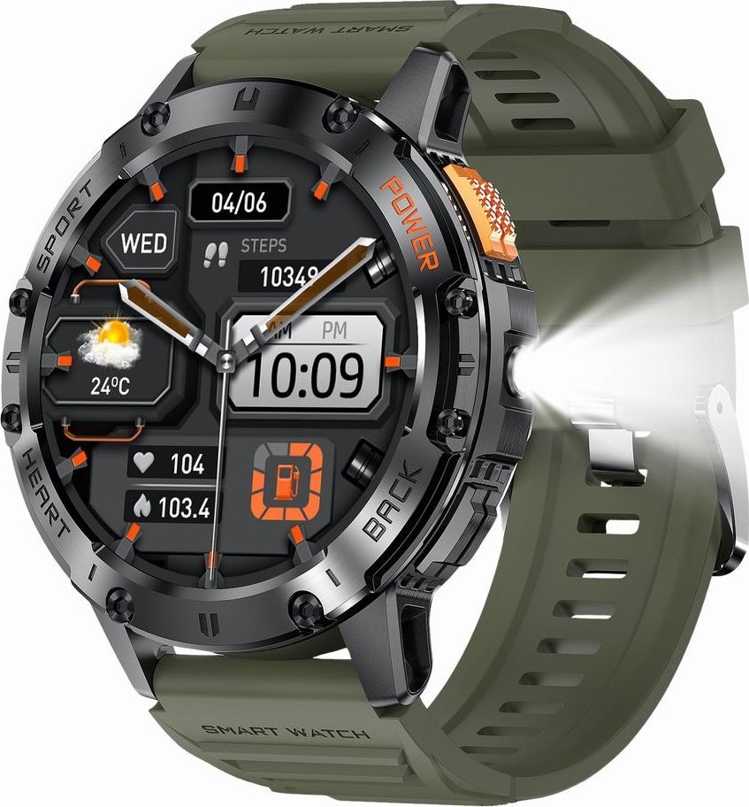 Ora inteligjente Gravity GT22-5, ekran 1.43" AMOLED, Bluetooth, e zezë