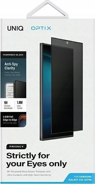 Xham mbrojtës Uniq Optix Privacy për Samsung Galaxy S24 Ultra S928, tempered glass, filtër privatësie, transparent