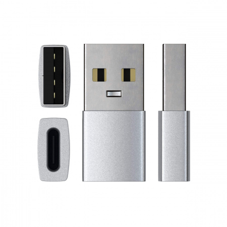 Përshtatës Satechi Aluminum USB-A - USB-C, i argjendtë
