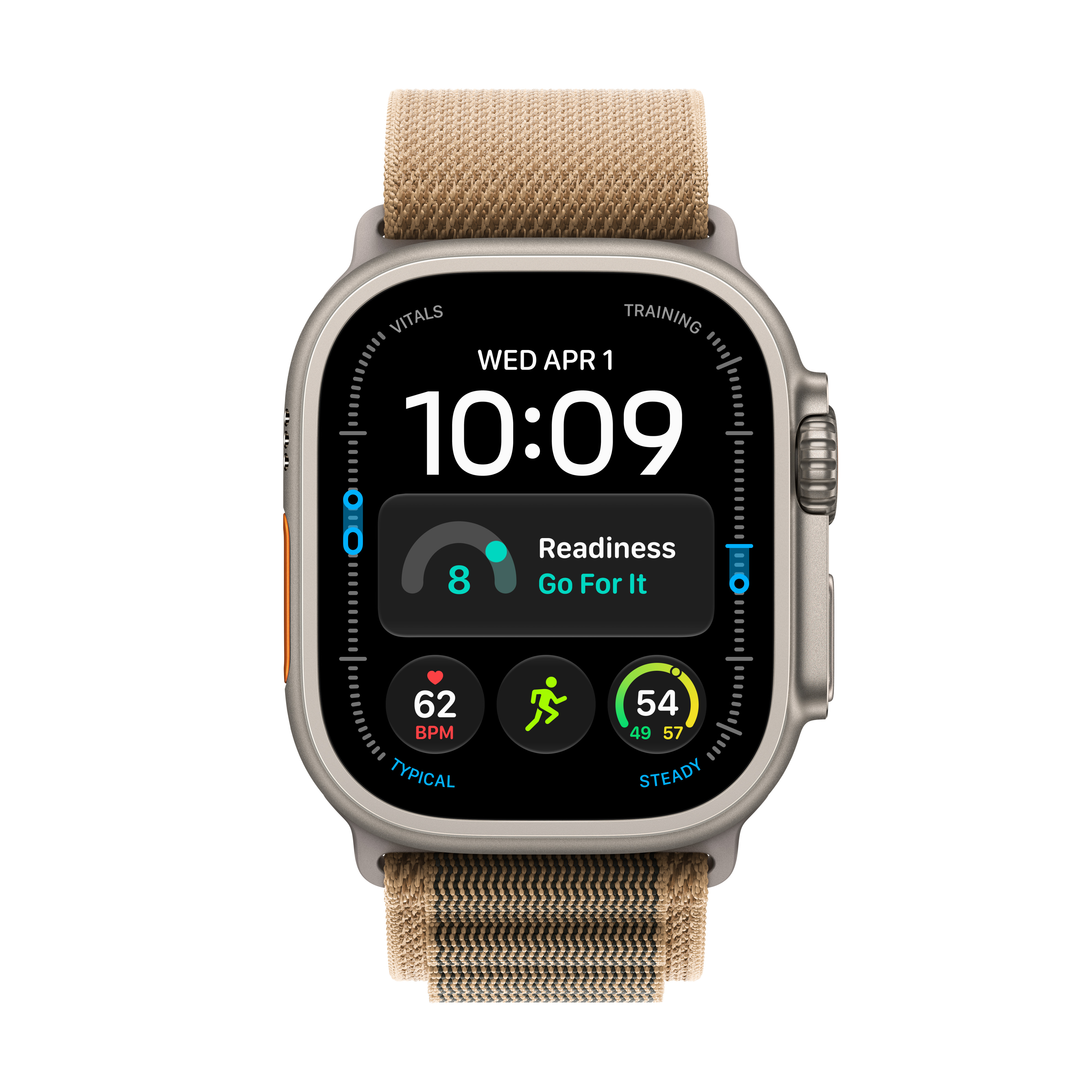 Apple Watch Ultra 4 Cellular 49mm Natural Titanium Case with Desert Alpine Loop, M