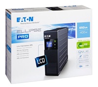 UPS Eaton Ellipse PRO 650 FR, 0.65 kVA 400 W, 4 dalje AC, i zi