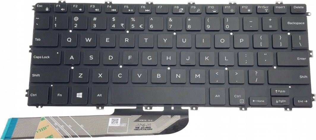 Tastierë për laptop Dell M18NSC-UBS, KYBD, 80, US-INTL, e zezë
