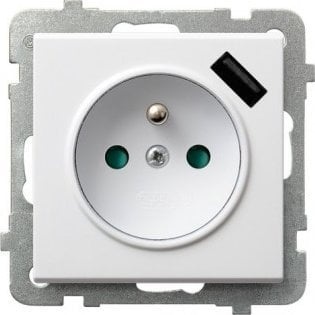Prizë me tokë Ospel SONATA GP-1RZPUSB/m/00, me USB, e bardhë