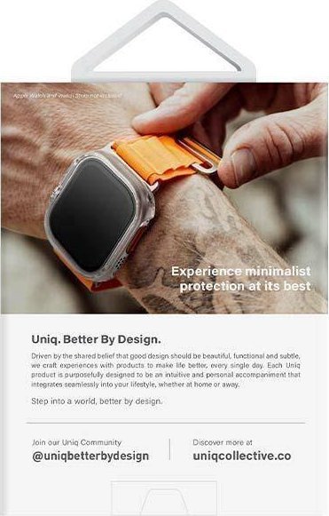 Mbrojtëse ekrani UNIQ Garde për Apple Watch Ultra 49mm, 360°, gri