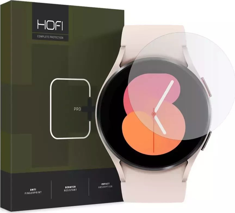 Xham mbrojtës Hofi Glass Pro+ për Samsung Watch 4 5 6 7 FE 40mm, i kthjellët