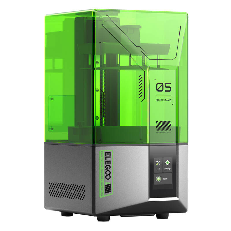 Printer 3D Elegoo Mars 5, SLA, LCD 4K, vetë-nivelues, jeshil